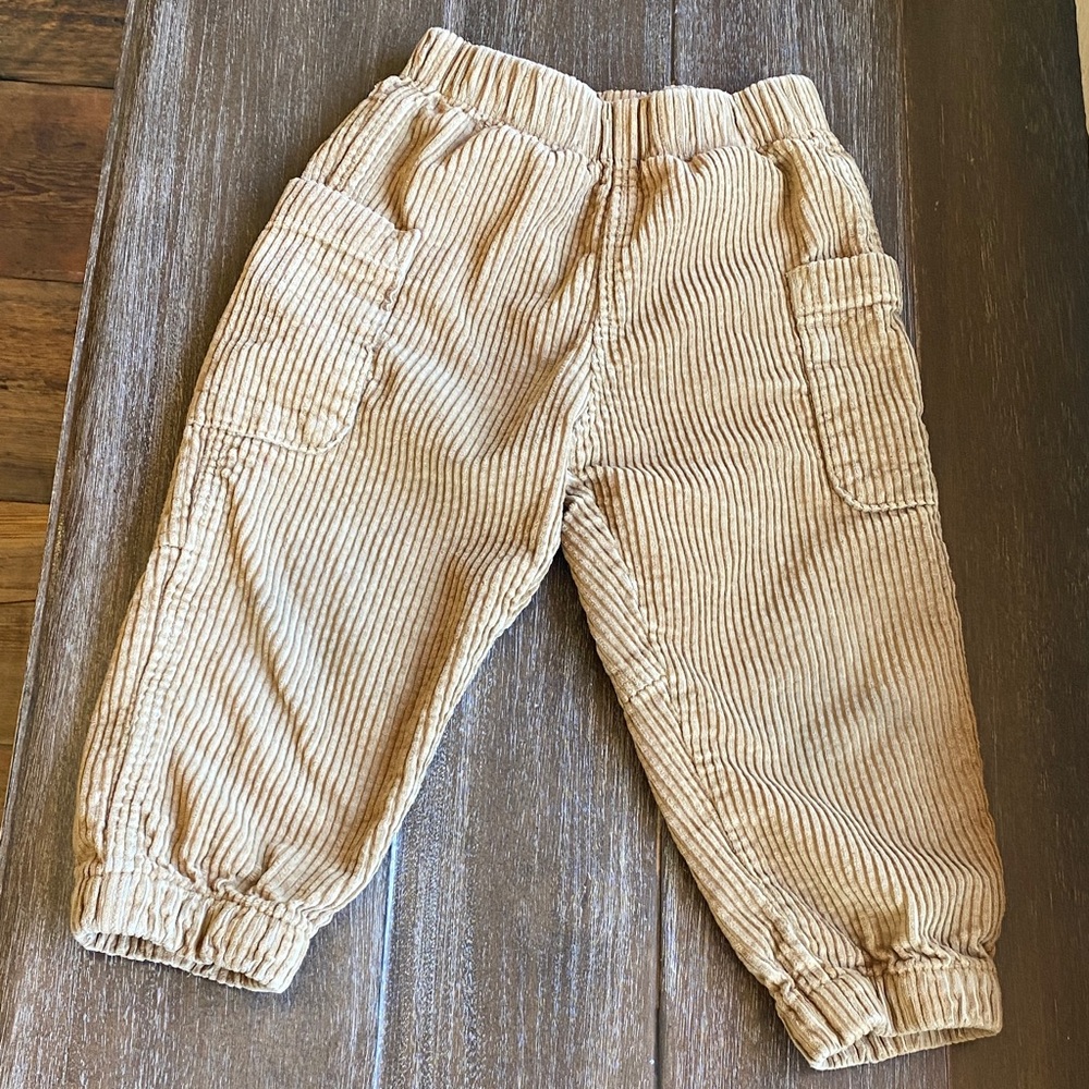 Patagonia Kids Tan Corduroy Joggers, 4T
